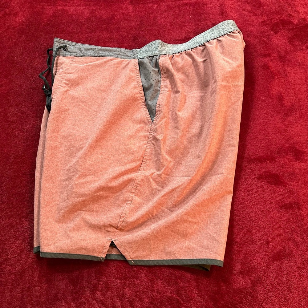 Chubbies Mens Ultimate Training Shorts XL Rust 7 Inch Inseam Lined Gym